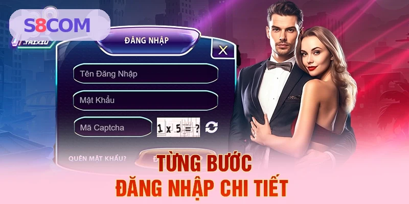 Hướng dẫn từng bước đăng nhập S8 COM
